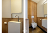 Royale inkomhal met apart gastentoilet met lavabo 