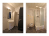 Tweede badkamer met douche, toilet en enkele lavabo 
