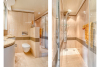 Met ligbad, inloopdouche en toilet 